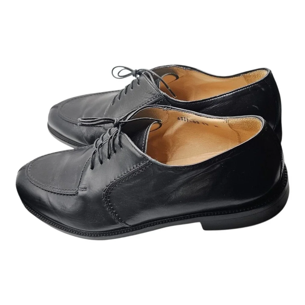 PRONTO UOMO Black Leather‎ Split Toe Oxfords Lace Up Shoes Men's Sz 13M US/46 EU